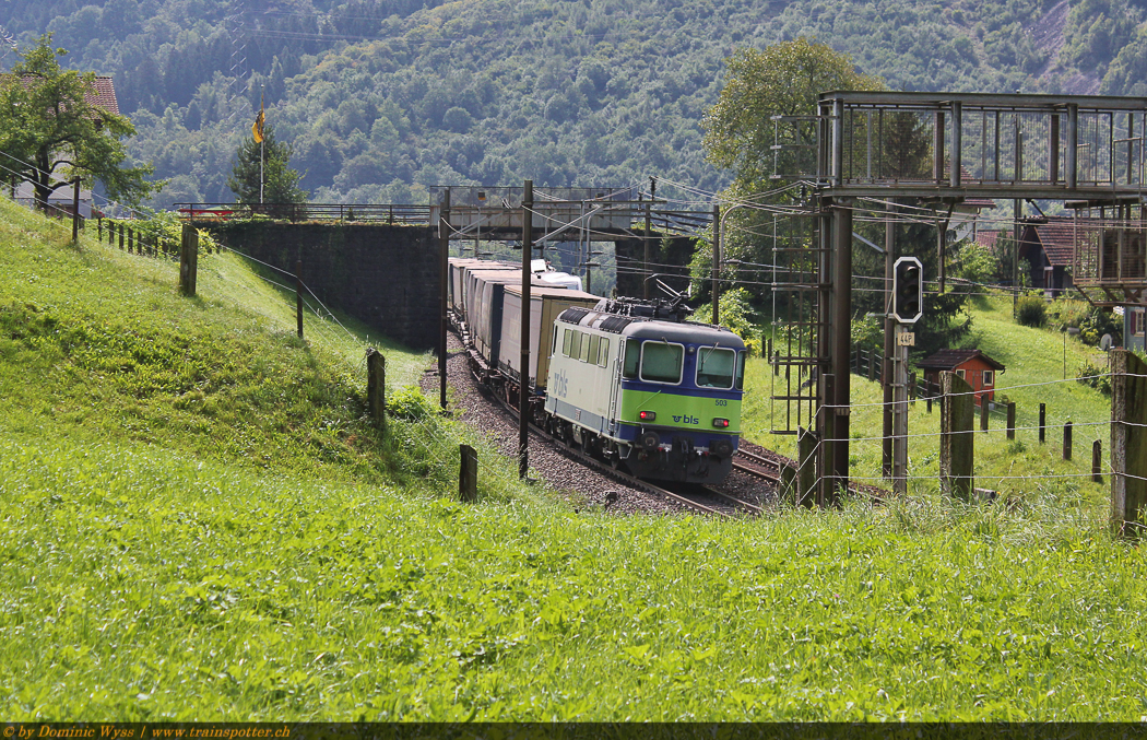 420 503 als Schublok im Einsatz