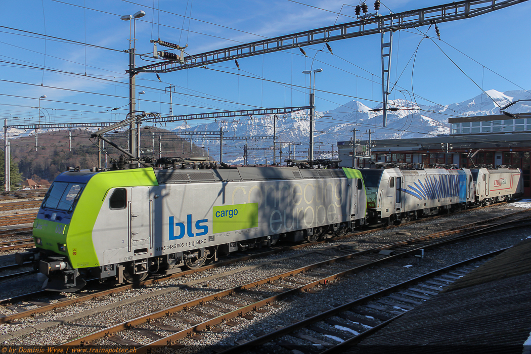 BLS Cargo 485 006 und Lokomotion 186 102