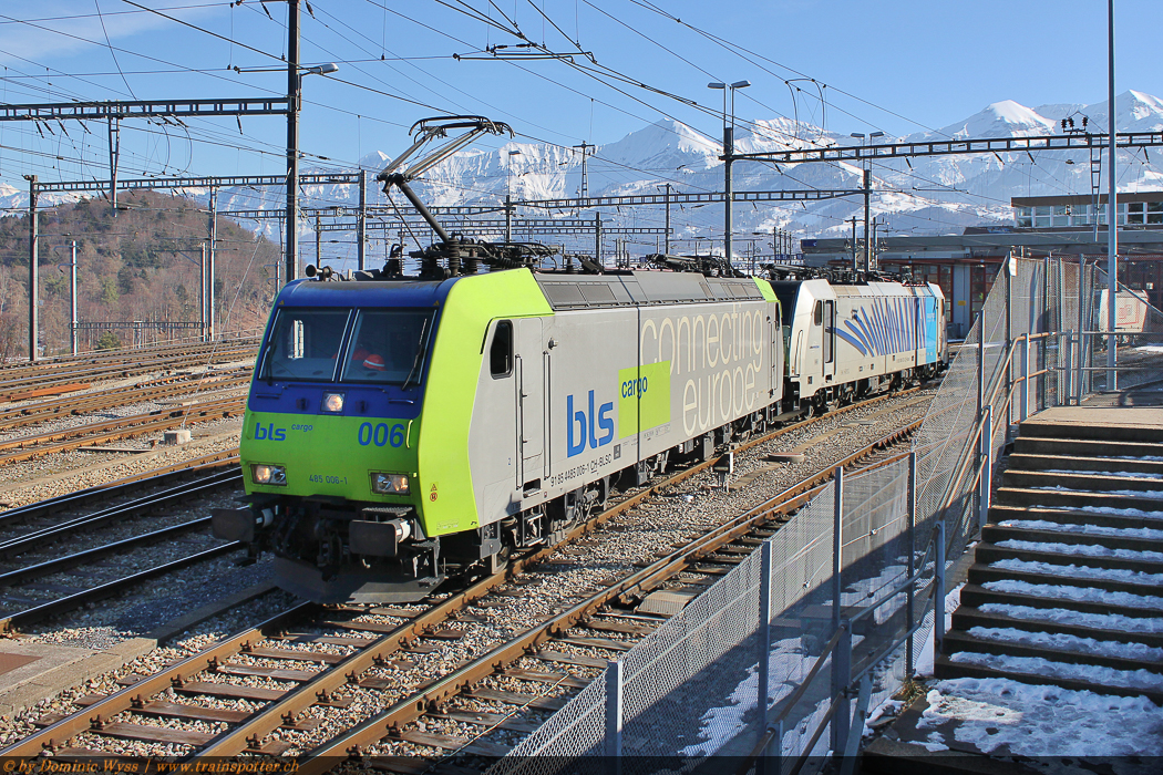 BLS Cargo 485 006 und Lokomotion 186 102