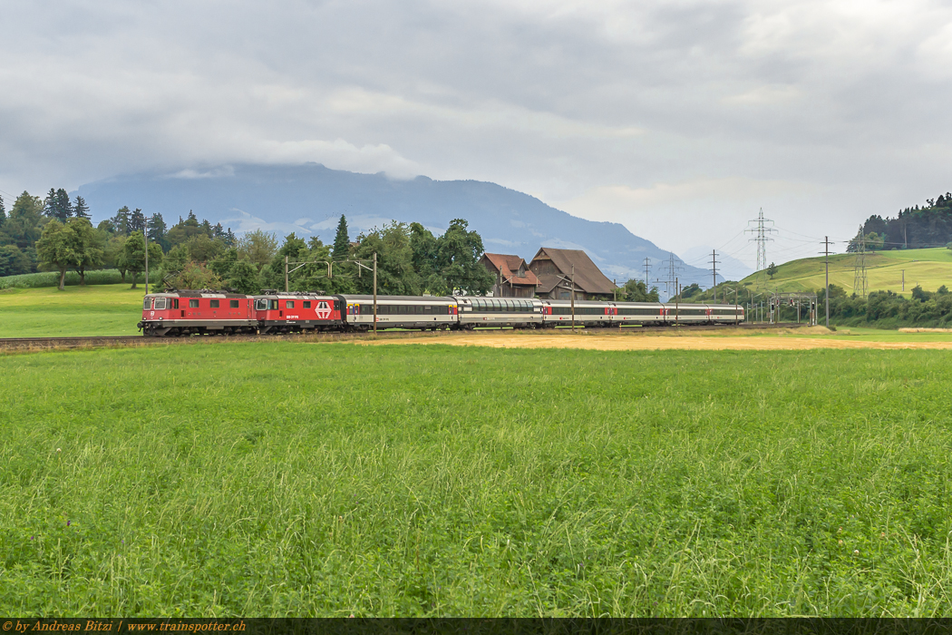 Nachdem die LION 420 222 am 17. Juli 2014 einen InterRegio ab Locarno bespannte, war in Göschenen Schluss. Am Sonntag, 20. Juli 2014 wurde sie schliesslich mit Zug von der 11192 von Göschenen nach Luzern geschleppt.